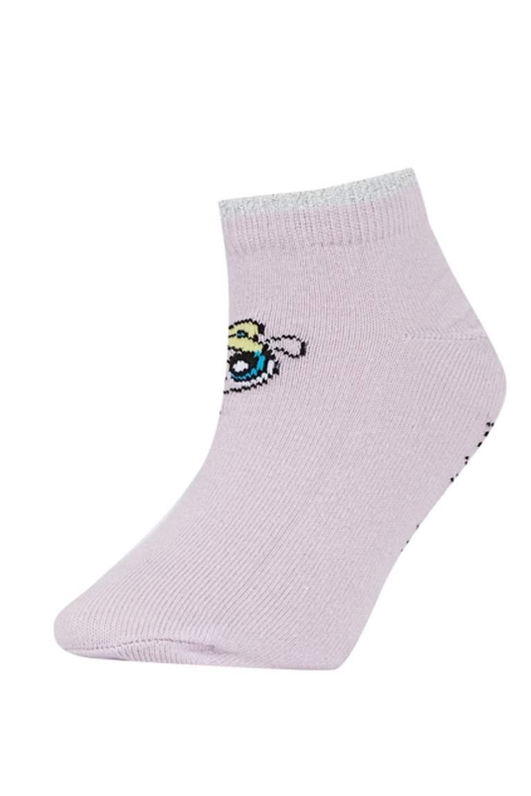 Girls' PowerPuff Girls Licensed Cotton 3 Pack Short Socks