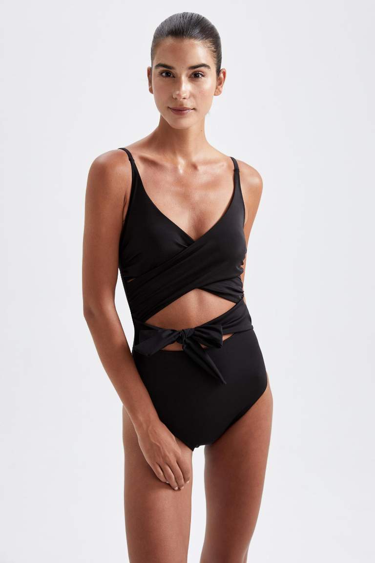 Fall in Love Regular Fit Çapraz Bağlamalı Mayo