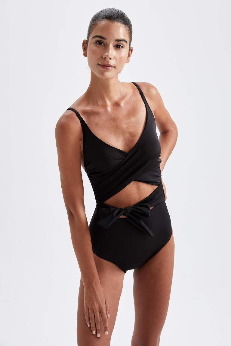 Fall in Love Regular Fit Çapraz Bağlamalı Mayo