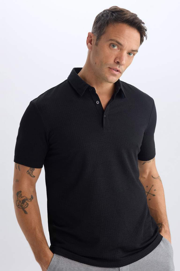 Slim Fit Short Sleeve Polo T-Shirt