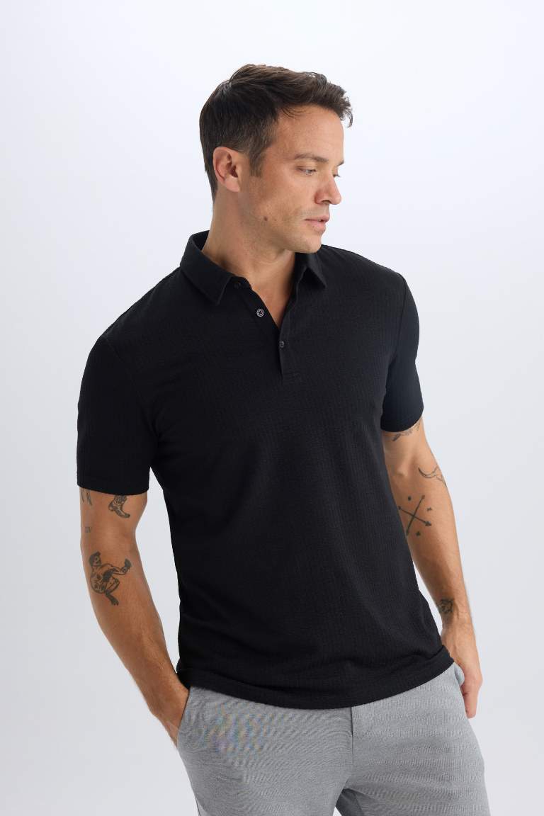 Slim Fit Short Sleeve Polo T-Shirt