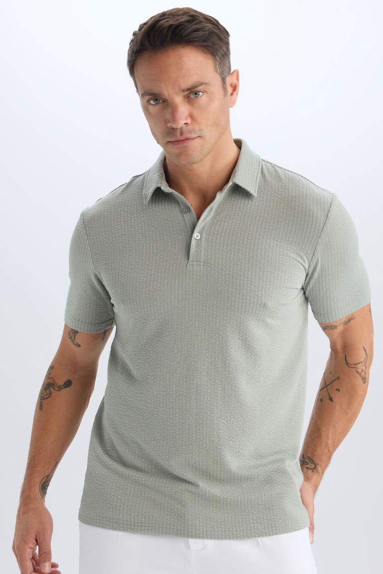 Slim Fit Short Sleeve Polo T-Shirt