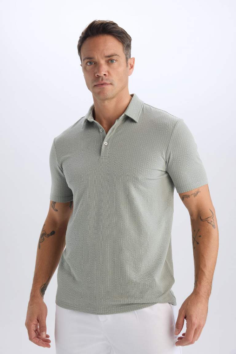 Slim Fit Short Sleeve Polo T-Shirt