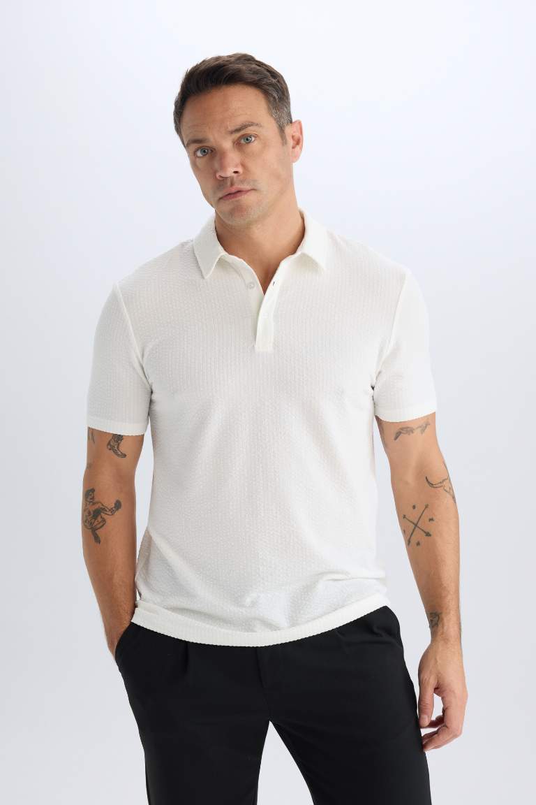 Slim Fit Short Sleeve Polo T-Shirt