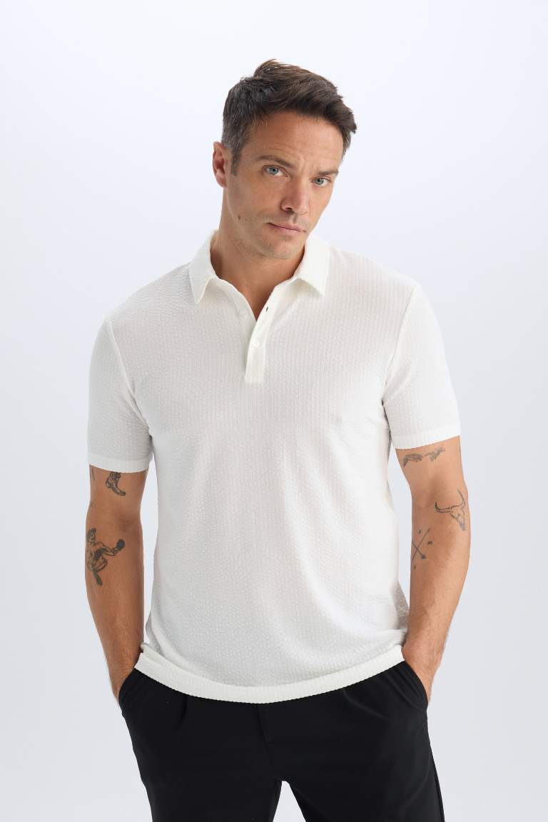 Slim Fit Short Sleeve Polo T-Shirt