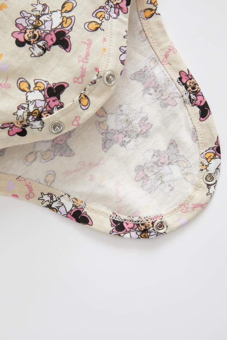 Baby Girl Minnie Mouse المرخصة قصيرة الأكمام القطن الوليد السحابة المفاجئة الجسم