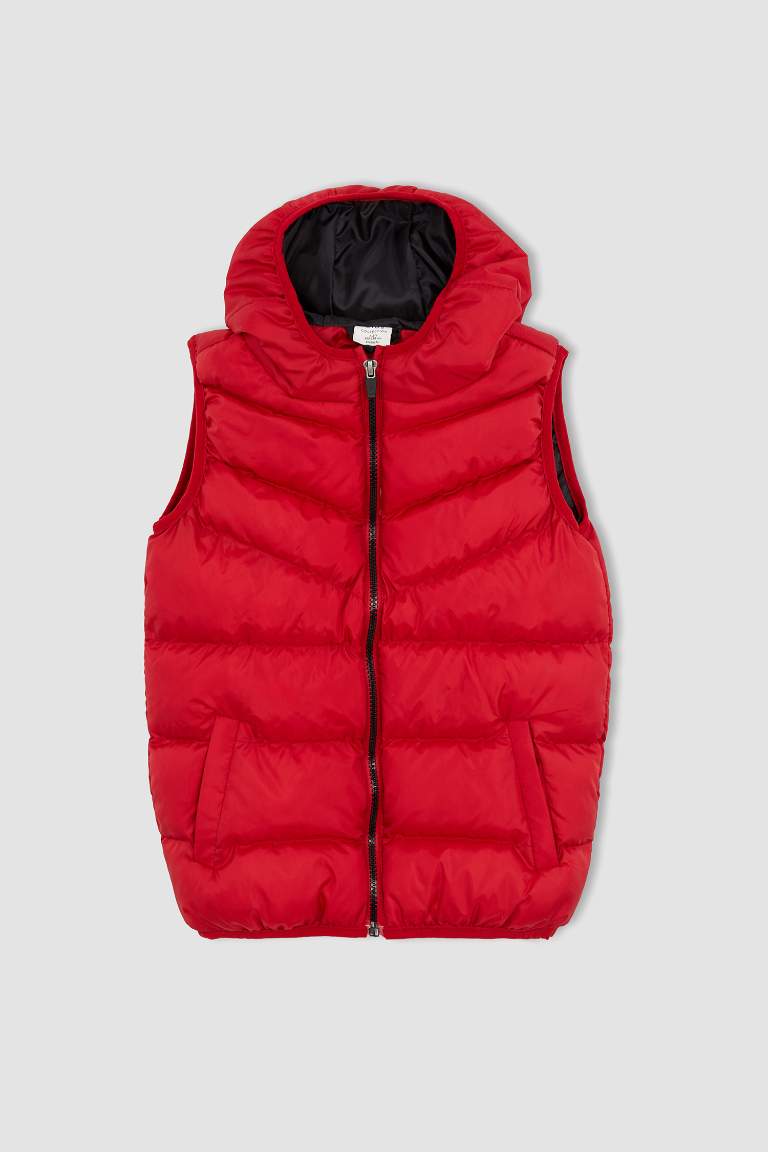 Boy Basic Hooded Padded Gilet