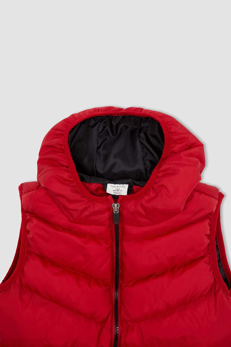 Boy Basic Hooded Padded Gilet