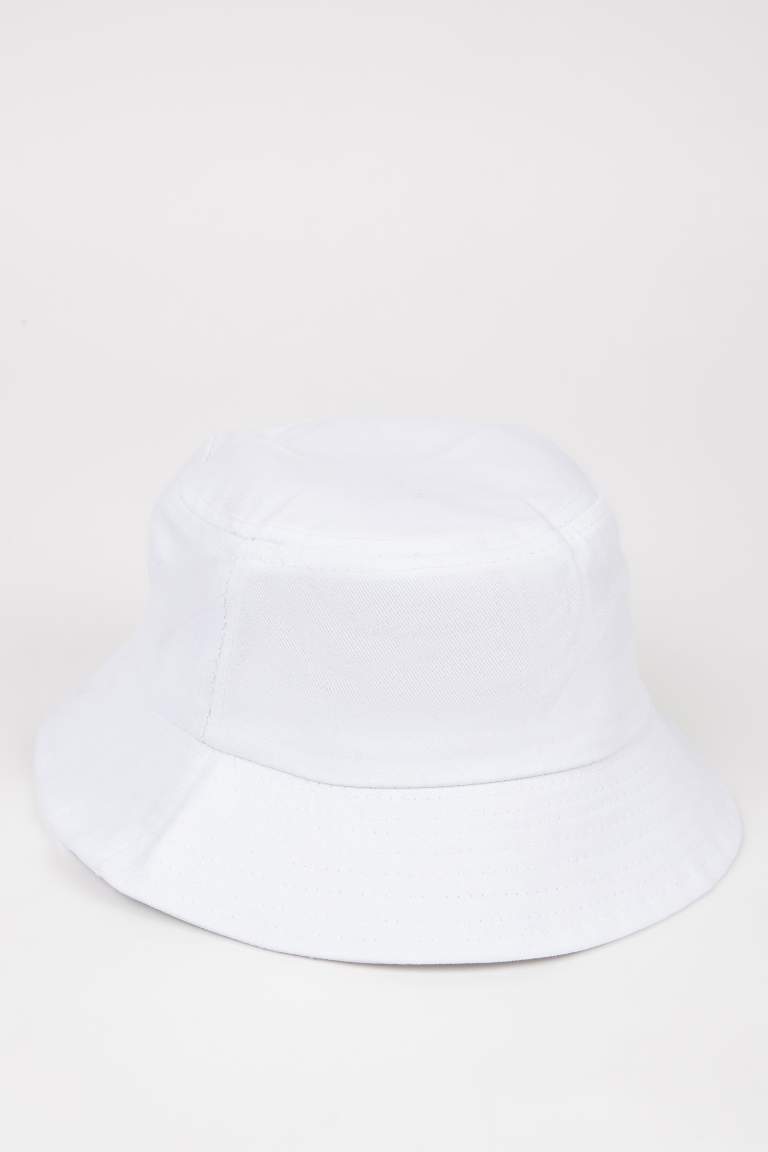 White Woman Women Embroidered Cotton Bucket Hat 2733553 Defacto