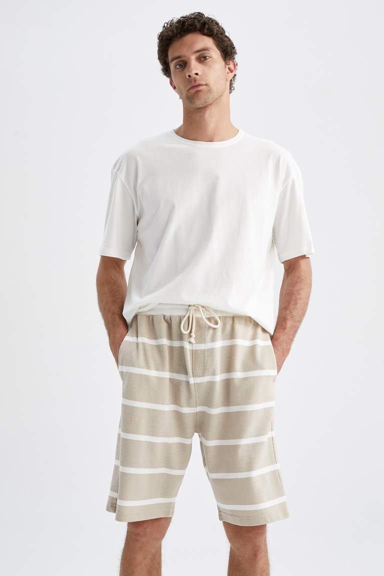 Comfort Fit Striped Shorts