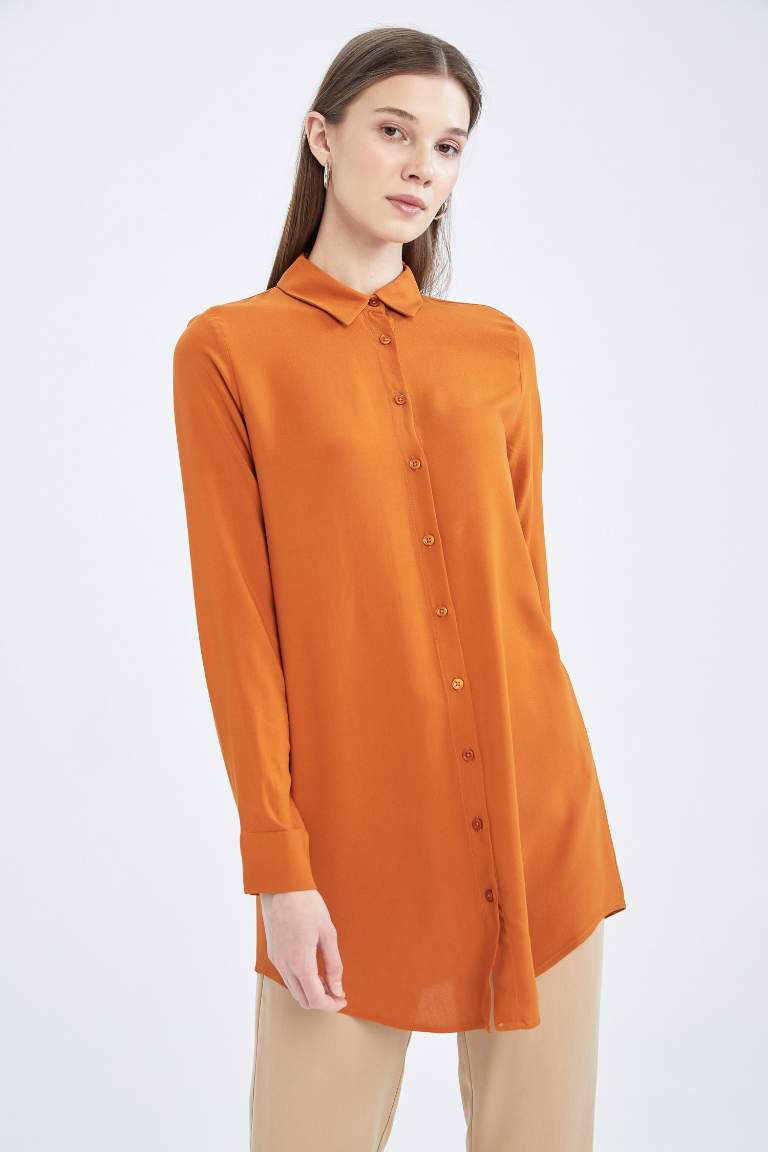 Regular Fit Uzun Kollu Gömlek Tunik