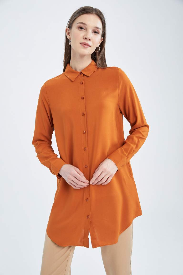 Regular Fit Uzun Kollu Gömlek Tunik