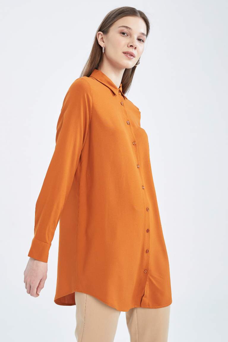 Regular Fit Uzun Kollu Gömlek Tunik
