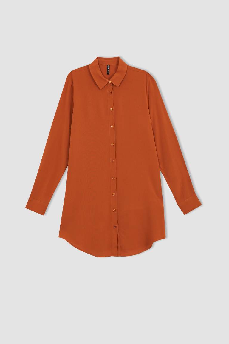 Regular Fit Uzun Kollu Gömlek Tunik