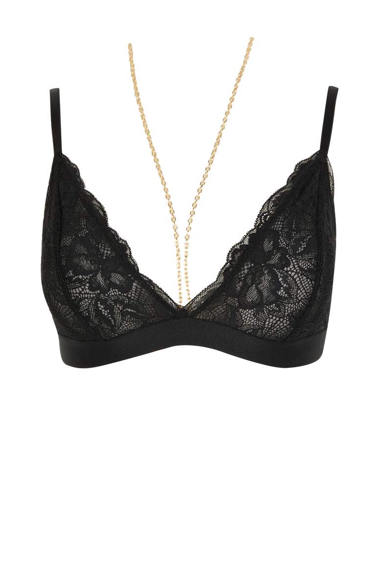 Strappy Lace Padless Bra