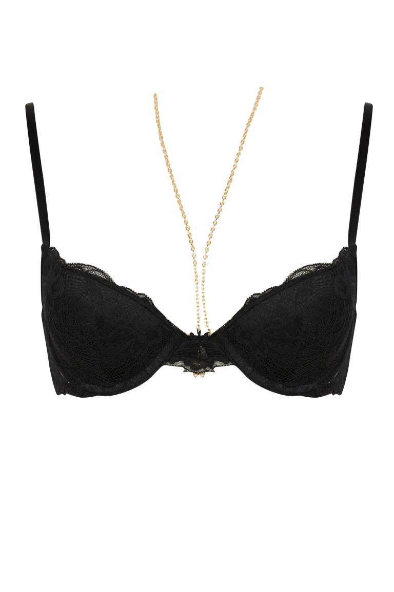 Soutien-gorge push-up avec chaîne en dentelle Fall In Love