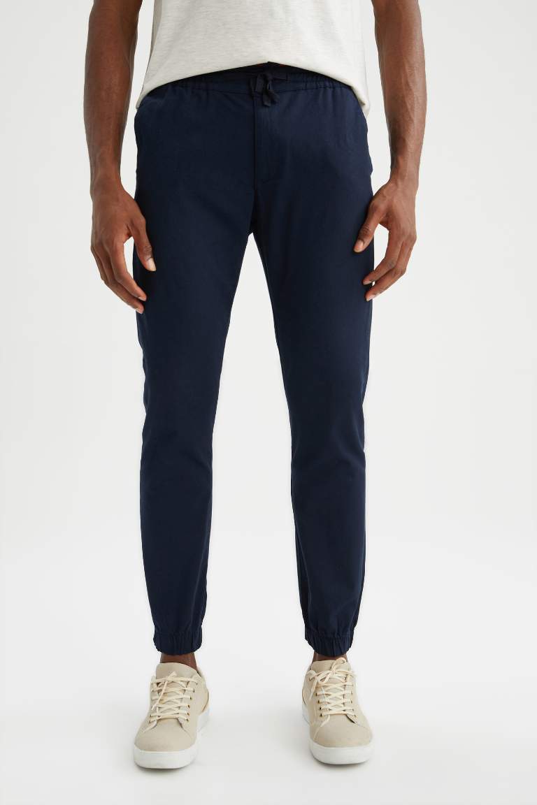 Beli Lastikli ve Bağcıklı Jogger Pantolon
