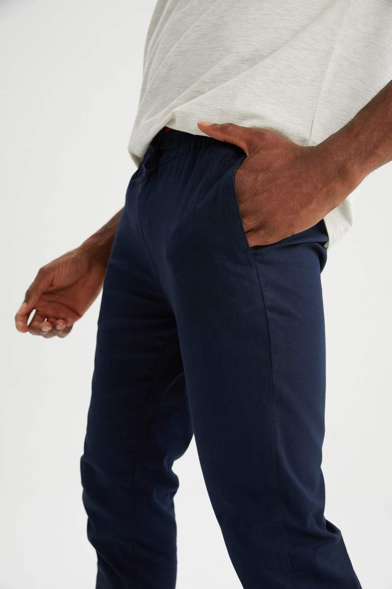 Beli Lastikli ve Bağcıklı Jogger Pantolon