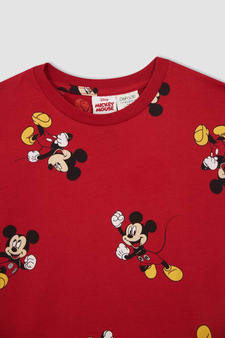 Erkek Çocuk Minnie Mouse Kısa Kollu Pamuklu Pijama Takım