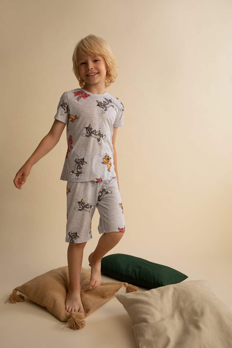◆SPAO◆ Tom and Jerry Tom and Jerry Check Short Sleeve Paja SPAO x Tom and Jerry Check Short Sleeve Pajamas BLUE