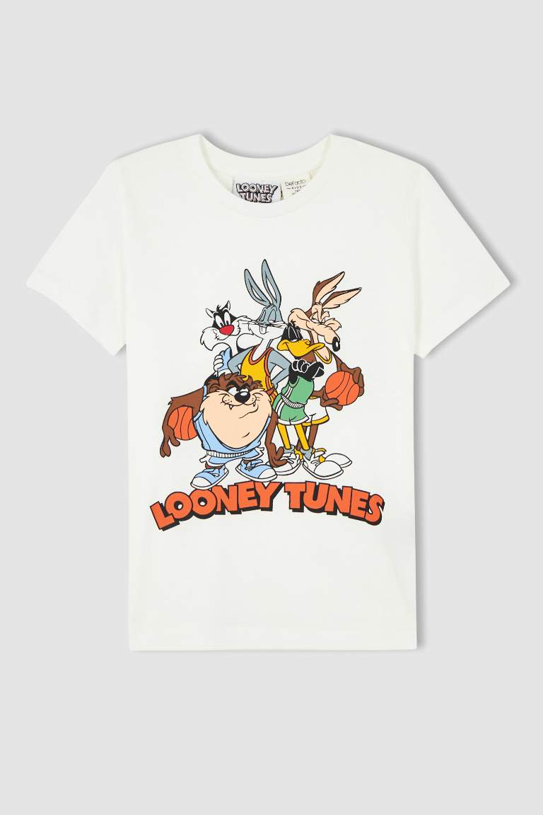 Boy Short Sleeve Looney Tunes Print Pyjama Set