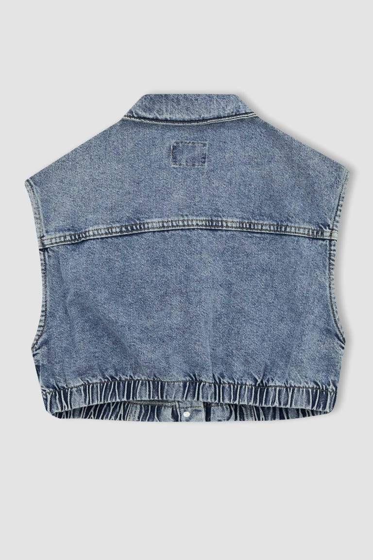 Fashion Fit Crop Jean Vest