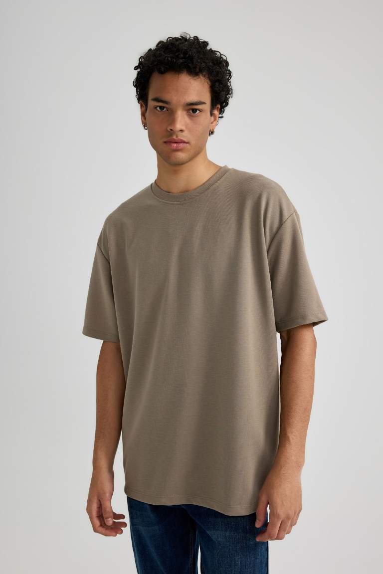 Oversize Fit Crew Neck Basic Cotton Premium T-Shirt