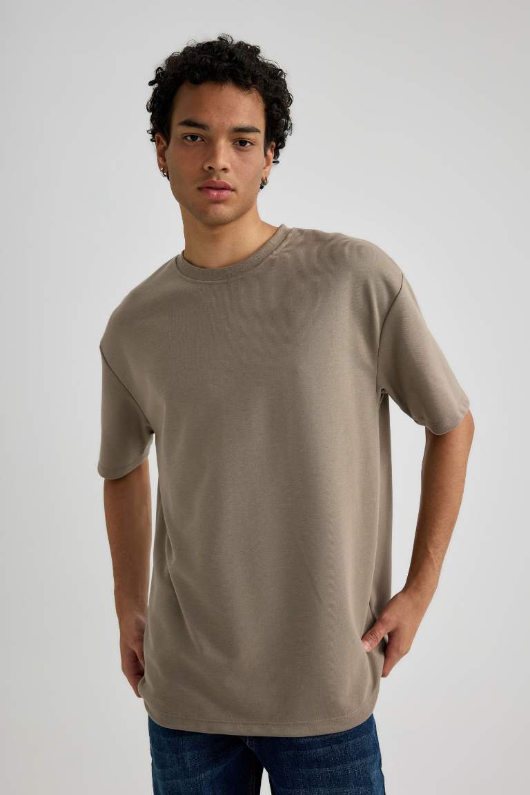 Oversize Fit Crew Neck Basic Cotton Premium T-Shirt