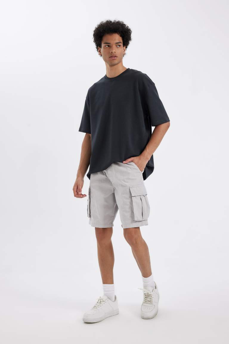 Oversize Fit Crew Neck Heavy Fabric Basic T-Shirt