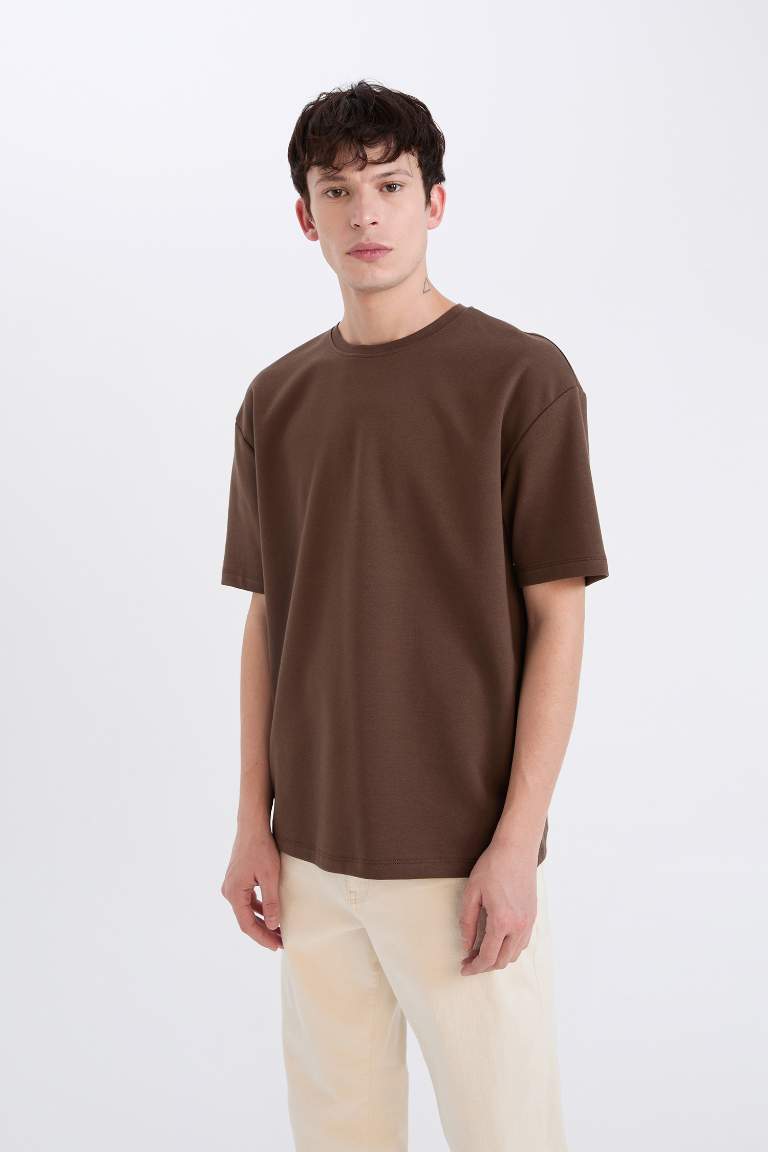 Oversize Fit Crew Neck Basic Short Sleeve T-Shirt