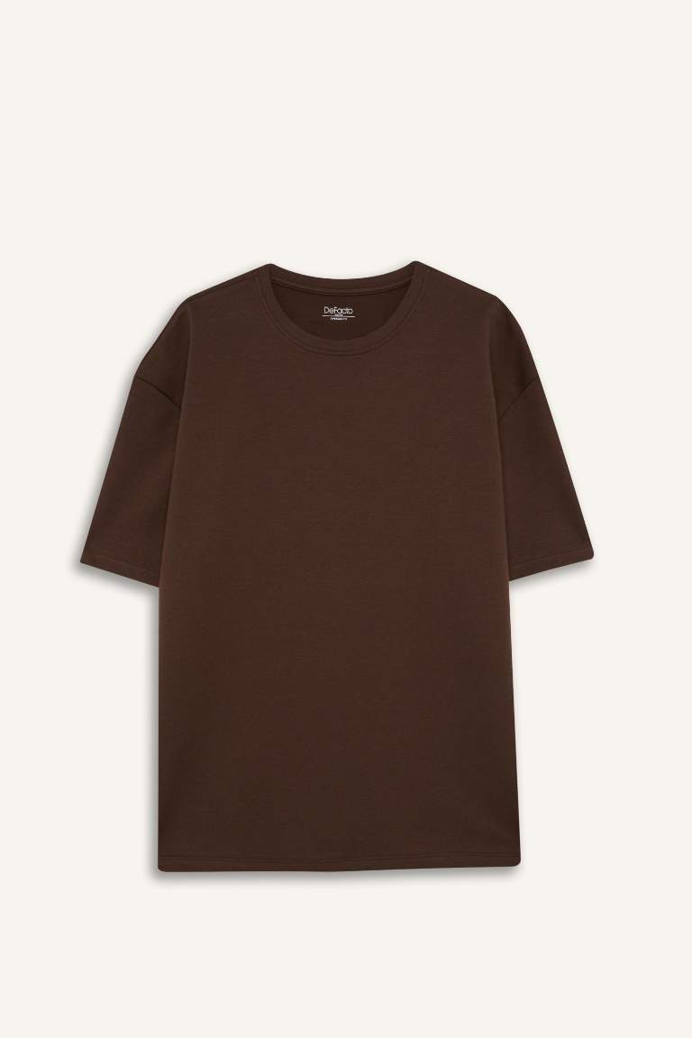 Oversize Fit Crew Neck Basic Short Sleeve T-Shirt