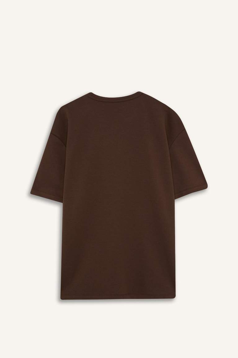 Oversize Fit Crew Neck Basic Short Sleeve T-Shirt