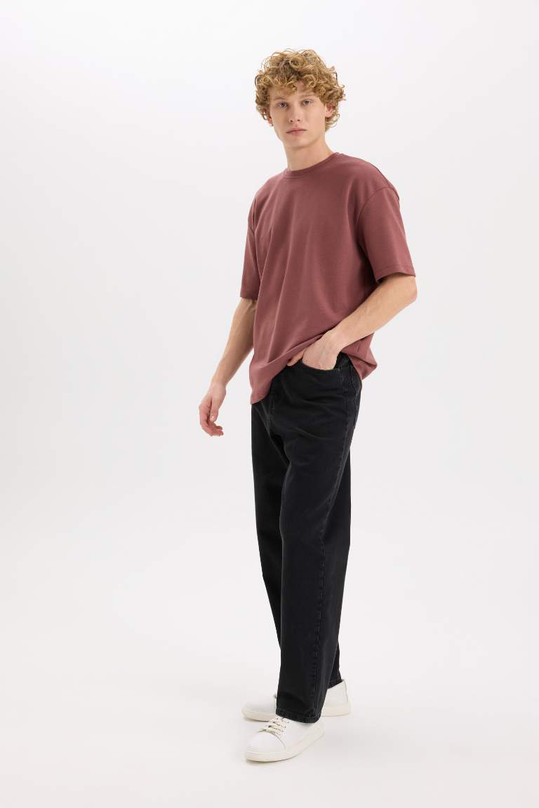 Oversize Fit Crew Neck Basic Short Sleeve T-Shirt