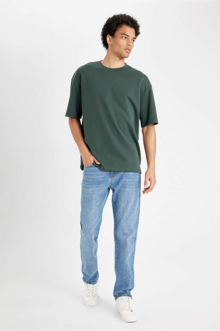 Oversize Fit Crew Neck Heavy Fabric Basic T-Shirt