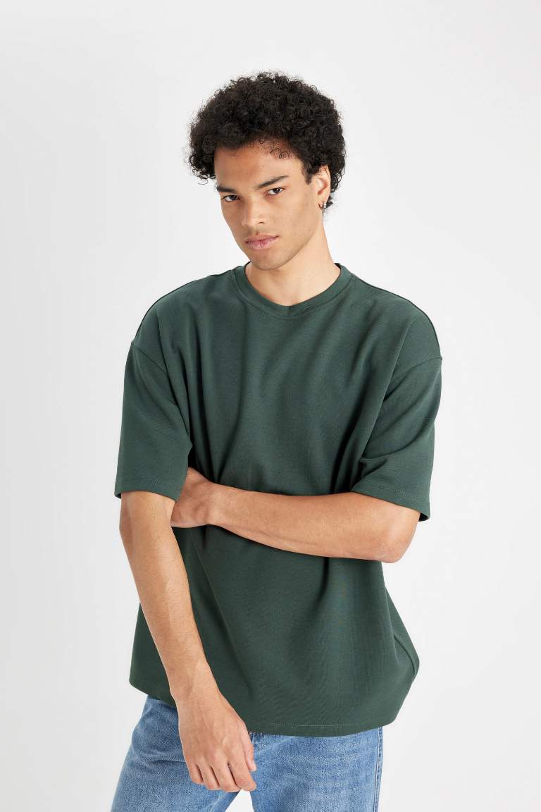 Oversize Fit Crew Neck Heavy Fabric Basic T-Shirt