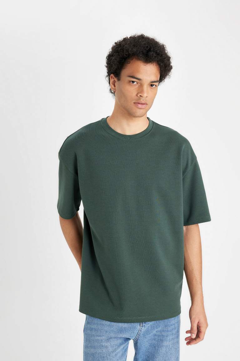 Oversize Fit Crew Neck Heavy Fabric Basic T-Shirt