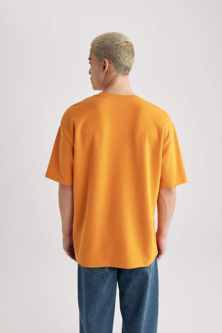 Oversize Fit Crew Neck Basic Heavy Fabric T-Shirt