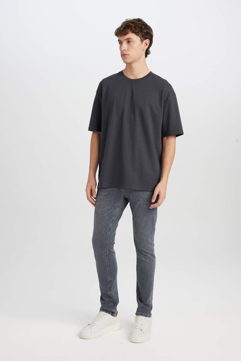 Oversize Fit Crew Neck Basic T-Shirt