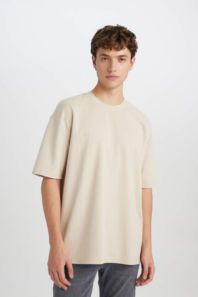 Oversize Fit Crew Neck Basic T-Shirt