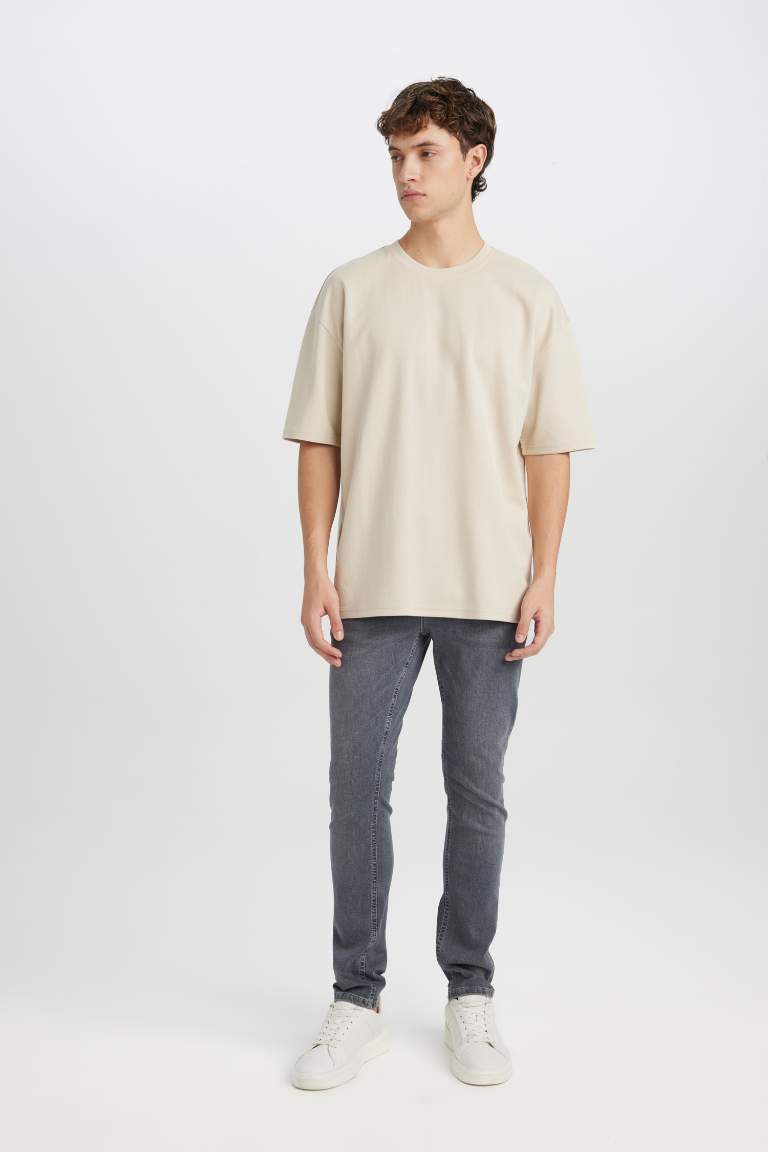 Oversize Fit Crew Neck Basic T-Shirt