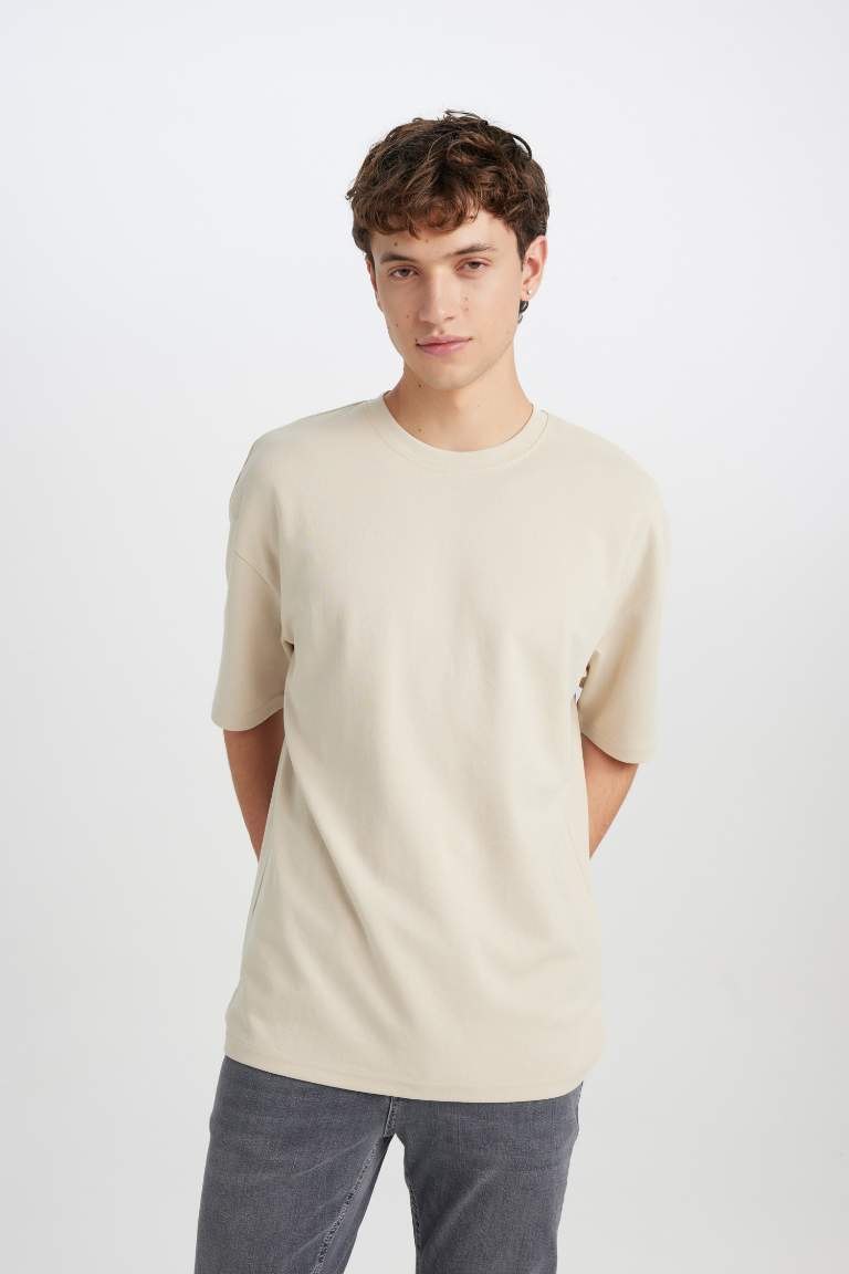 Oversize Fit Crew Neck Basic T-Shirt