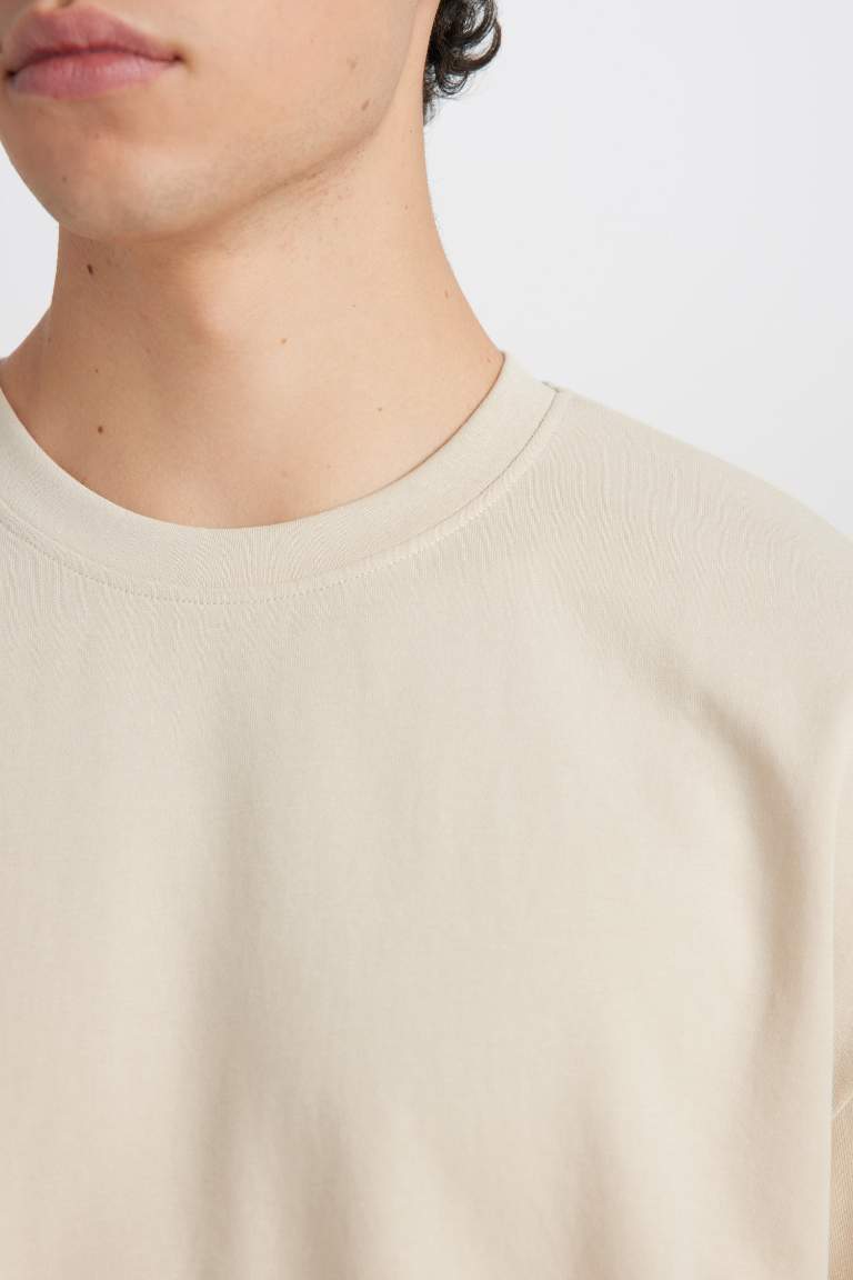 Oversize Fit Crew Neck Basic T-Shirt