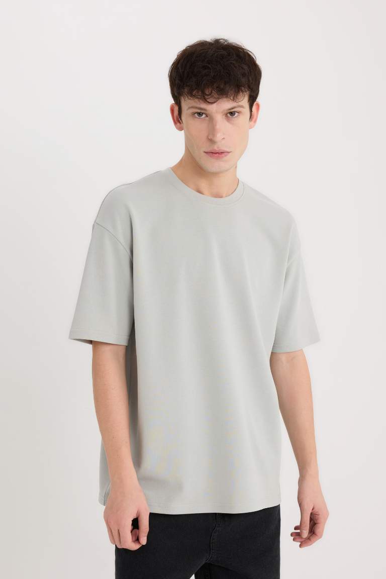 Oversize Fit Crew Neck Short Sleeve Heavy Fabric T-Shirt