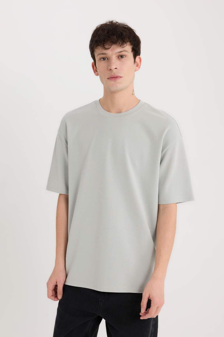 Oversize Fit Crew Neck Short Sleeve Heavy Fabric T-Shirt