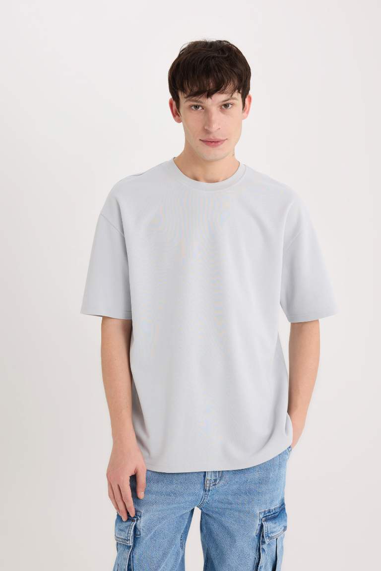 Oversize Fit Crew Neck Short Sleeve Heavy Fabric T-Shirt