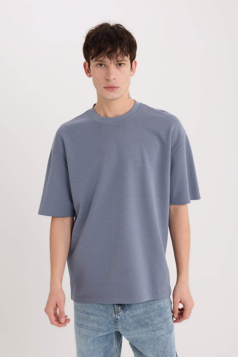 Oversize Fit Crew Neck Short Sleeve Heavy Fabric T-Shirt