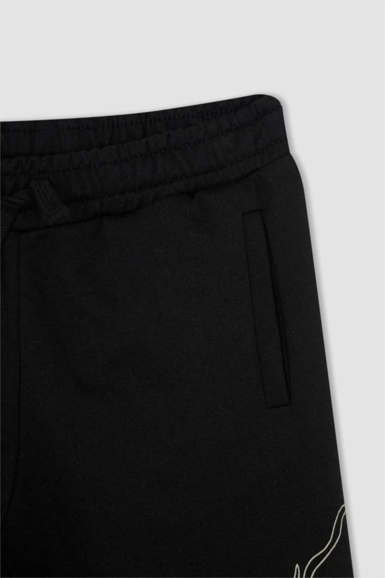 Erkek Çocuk Slim Fit Ejderha Baskı Jogger Eşofman Alt