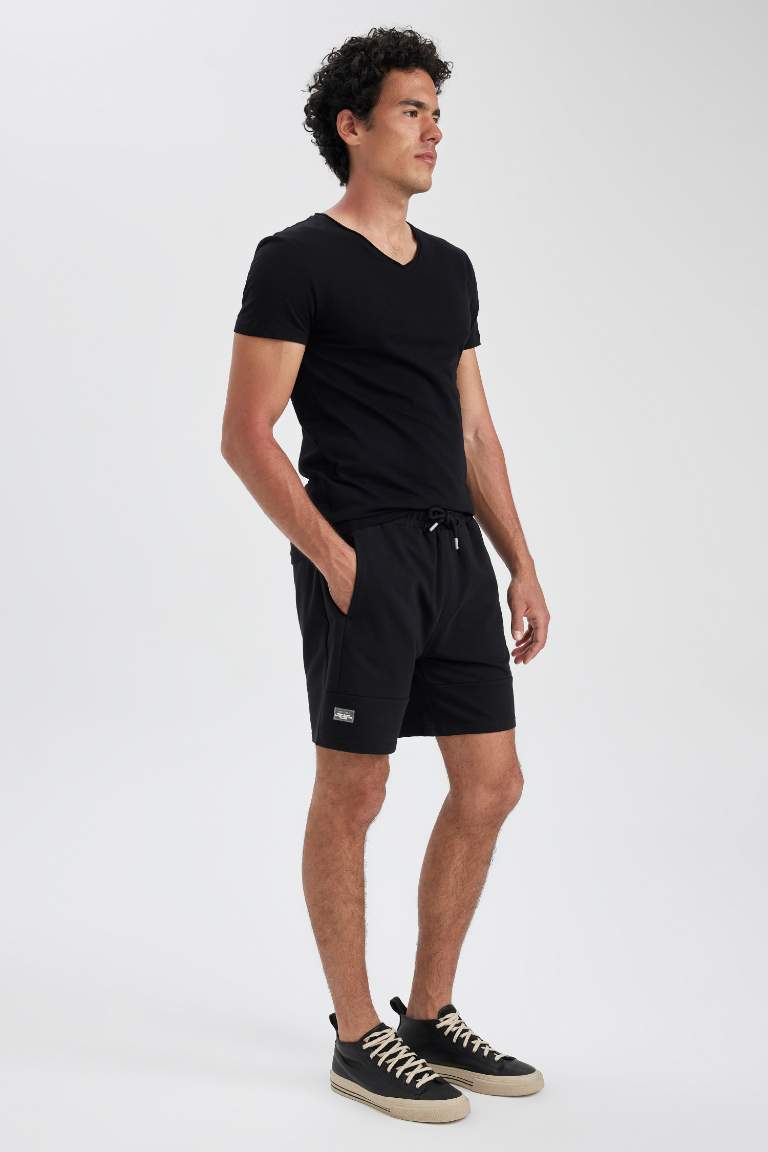 Slim Fit Thin Sweatshirt Fabric Super Skinny Hem Shorts