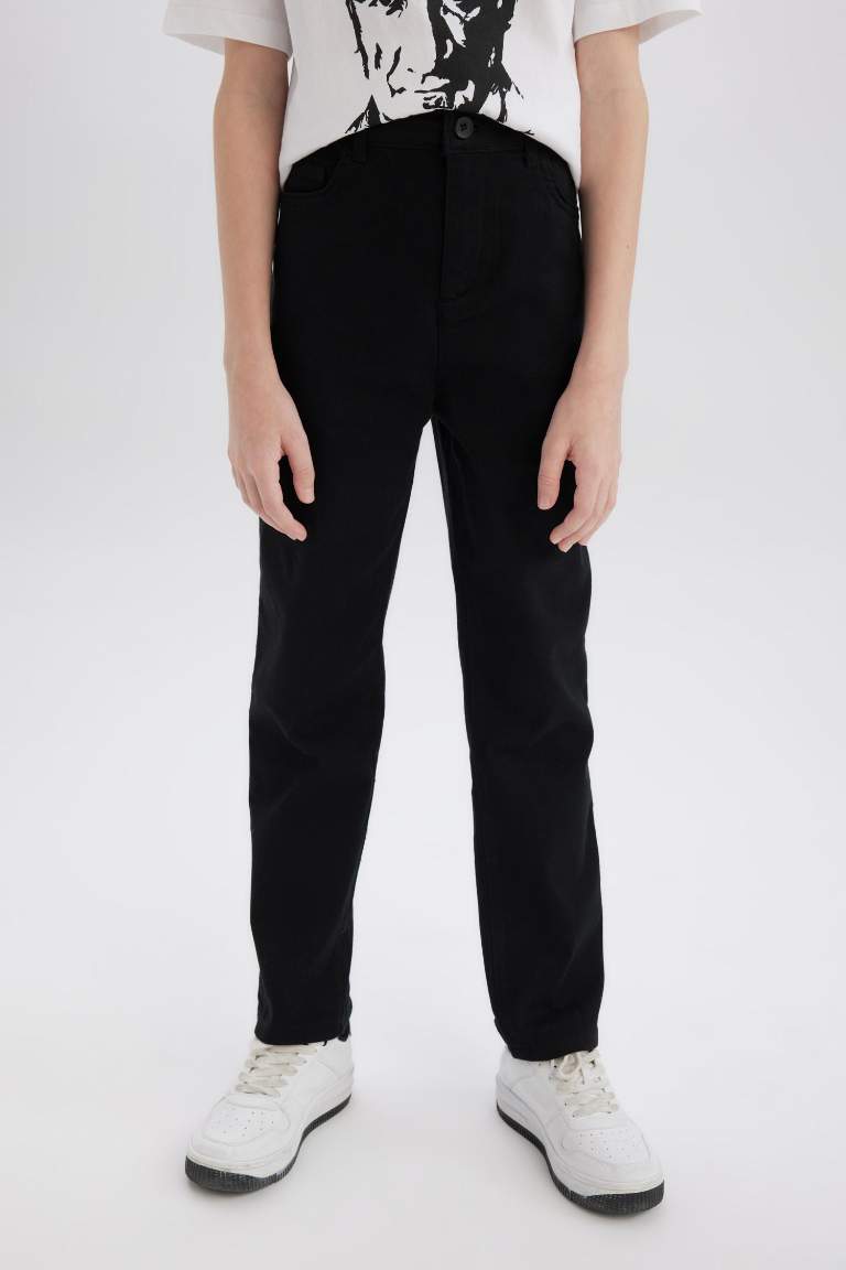 Boy Straight Leg Gabardine Trousers