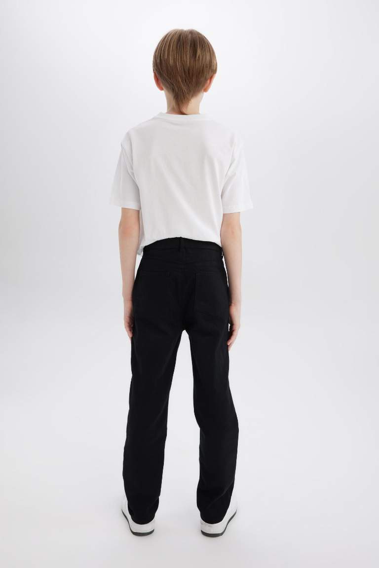 Boy Straight Leg Gabardine Trousers